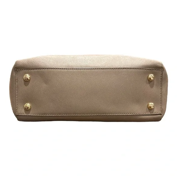Michael Michael Kors Saffiano leather w/branded feet, chain leather strap. P 2